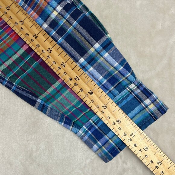 Polo Ralph Lauren Plaid Button-Down Shirt Men’s Large 100% Cotton Preppy - Picture 11 of 15